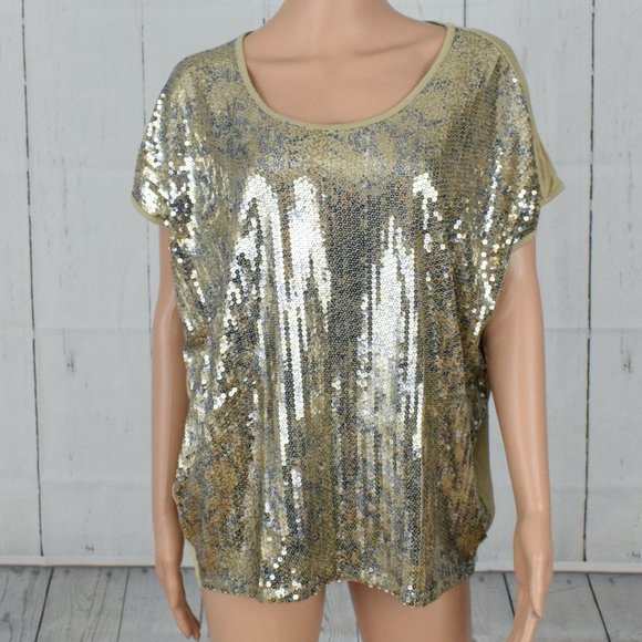Michael Kors Tops - Michael Kors Size L Embellished Tunic Blouse (W31)